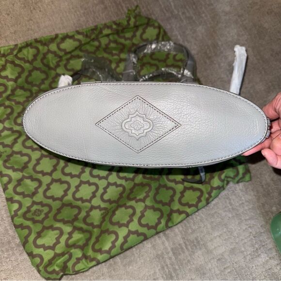 New With Tags OrYANY Gray Pebble Leather Crossbody Bag - Picture 6 of 11